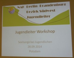 Jugendleiter-Workshop „Seelsorge bei Jugendlichen“ in Potsdam